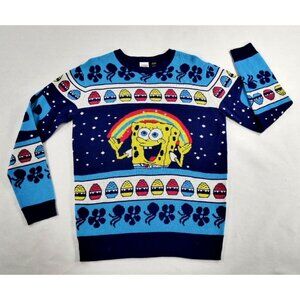 Nickelodeon SpongeBob SquarePants Krabby Patty Holiday Sweater Mens Large